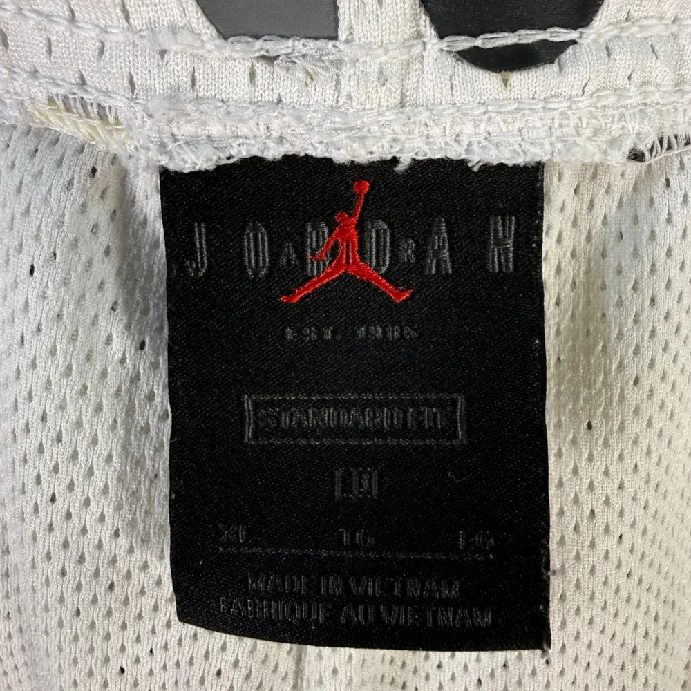 Jordan Nike Air Mens Shorts XL Checkerboard Polka Dot White Black Heavy Weight